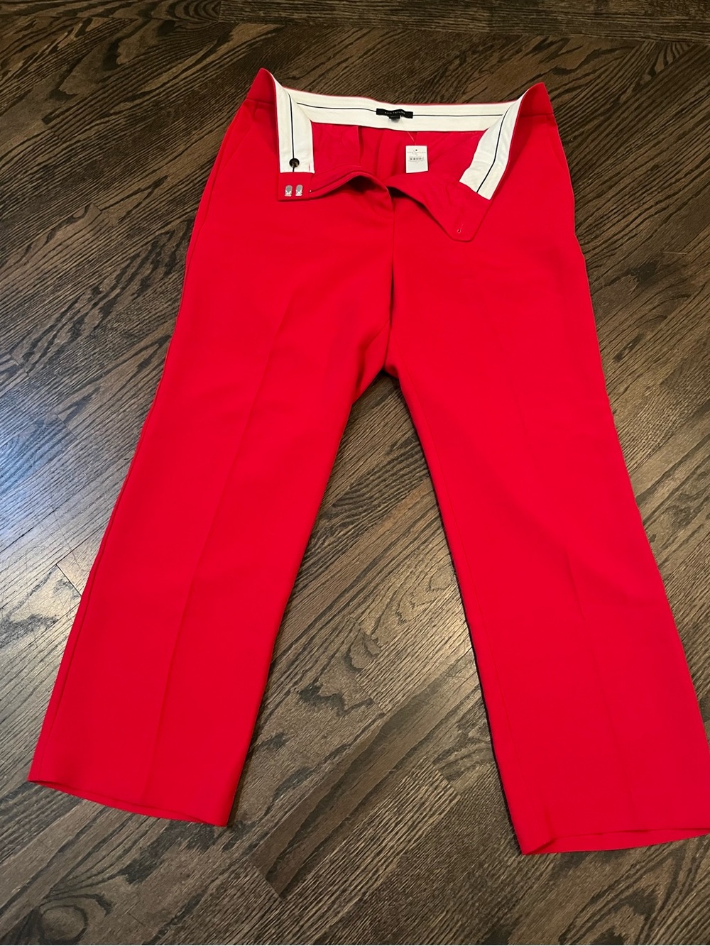Ann Taylor Red Tailored Pants Wide leg high waist, Brand new w/ tag Size 14